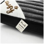 Plush Ribbed Pet Bed for Dogs & Cats - Charcoal - Image 2