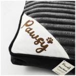 Plush Ribbed Pet Bed for Dogs & Cats - Charcoal - Image 3