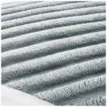 Plush Ribbed Pet Bed for Dogs & Cats - Grey - Image 4