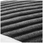Plush Ribbed Pet Bed for Dogs & Cats - Charcoal - Image 4