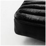 Plush Ribbed Pet Bed for Dogs & Cats - Black - Image 5