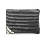 Plush Ribbed Pet Bed for Dogs & Cats - Charcoal - Image 7