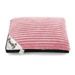 Plush Ribbed Pet Bed for Dogs & Cats - Pink - Image 8