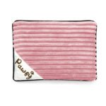 Plush Ribbed Pet Bed for Dogs & Cats - Pink