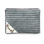 Plush Ribbed Pet Bed for Dogs & Cats - Grey