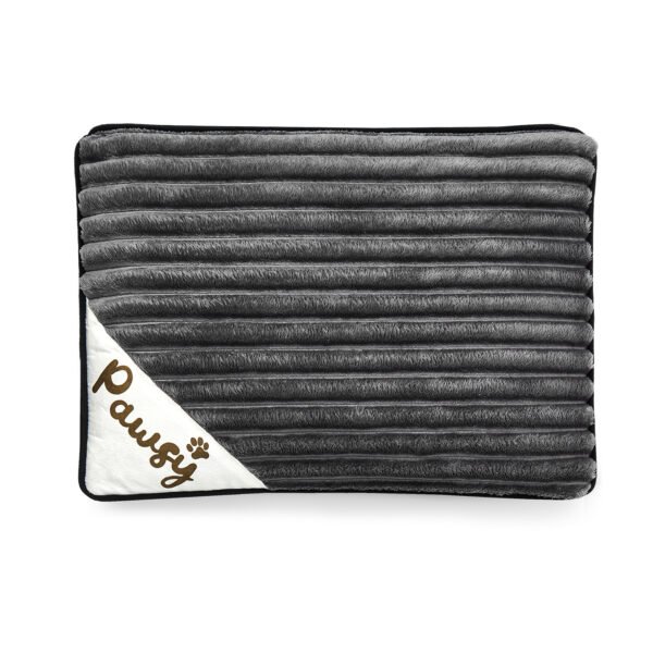 Plush Ribbed Pet Bed for Dogs & Cats - Charcoal
