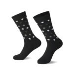 12 Pack Men’s Diamond Stripe Soft Socks - Black