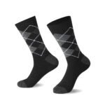 12 Pack Men’s Patterned Comfort Socks - Black/Grey