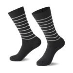 12 Pack Ladies Soft Geometric Socks - Black/White