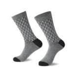 12 Pack Men’s Dotted Stripe Soft Socks - Black/Grey