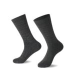 12 Pack Men’s Diamond Stripe Soft Socks - Black