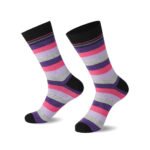12 Pack Ladies Radiant Stripe Cotton Socks - Multi