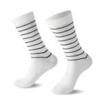 12 Pack Ladies Soft Geometric Socks - Black/White