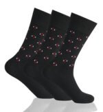 12 Pack Men’s Loose Fit Stripe Socks - Black