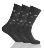 12 Pack Men’s Diamond Stripe Soft Socks - Black