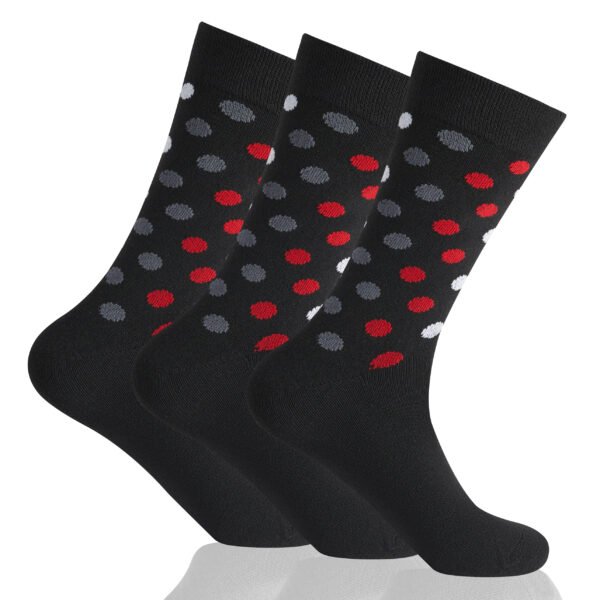 12 Pack Men’s Comfort Knit Dot Socks - Multi