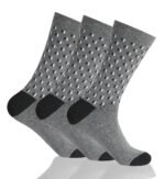 12 Pack Men’s Dotted Stripe Soft Socks - Black/Grey