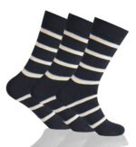 12 Pack Men's Loose Fit Striped Socks - Multi - Image 3
