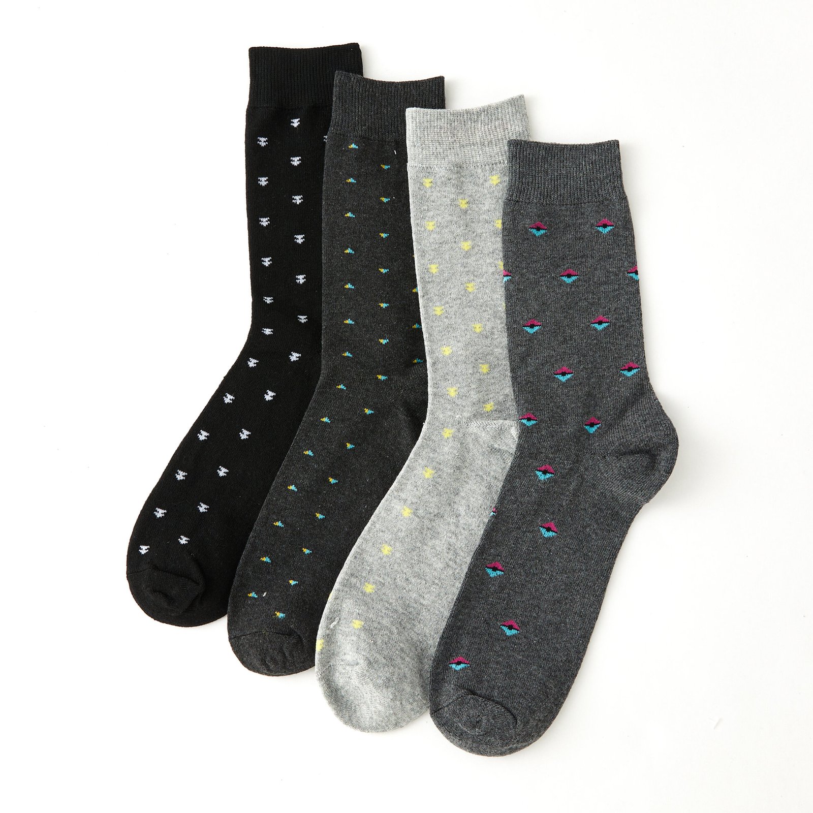 AQ8A9366 12pk Cotton Rich Breathable Men's Socks - Multi
