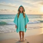 Luxury Kids Soft Touch Beach Poncho - Blue