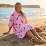 Luxury Patterned Beach Cover Poncho - Cherries