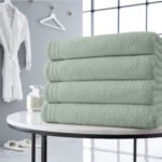 4 Piece Egyptian Cotton Bath Sheet Towel Set - Duck Egg