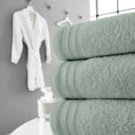 4 Piece Egyptian Cotton Bath Sheet Towel Set - Duck Egg