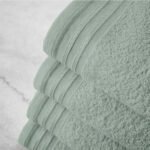 4 Piece Egyptian Cotton Bath Sheet Towel Set - Duck Egg