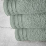 4 Piece Egyptian Cotton Bath Sheet Towel Set - Duck Egg