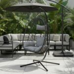 Luxury Indoor Outdoor Hanging Egg Chair - Black