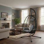 Luxury Indoor Outdoor Hanging Eclipse Chair - Black - Image 4
