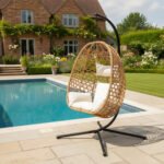 Premium Egg Hanging Chair with Stand - Natural - Image 4