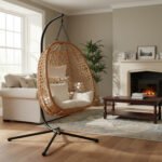 Premium Egg Hanging Chair with Stand - Natural - Image 5
