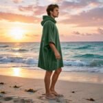 Luxury Soft Touch Beach Cover Poncho - Green