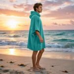 Luxury Soft Touch Beach Cover Poncho - Teal