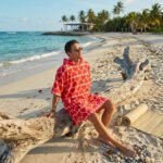 Luxury Patterned Beach Cover Poncho - Hearts