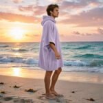 Luxury Soft Touch Beach Cover Poncho - Lilac