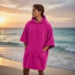 Luxury Soft Touch Beach Cover Poncho - Pink
