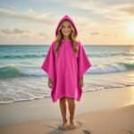 Luxury Kids Soft Touch Beach Poncho - Pink