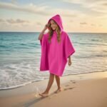 Luxury Kids Soft Touch Beach Poncho - Pink