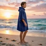 Luxury Soft Touch Beach Cover Poncho - Royal Blue
