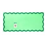Premium Rounded Border Beach Towel - Sage Green