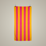 Premium Clashing Stripe Beach Towel - Pink