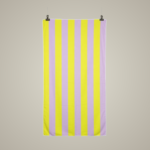 Premium Clashing Stripe Beach Towel - Yellow