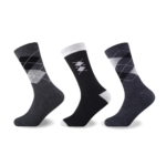 3 Pack Men’s Diamond Comfort Socks - Multi - Image 2