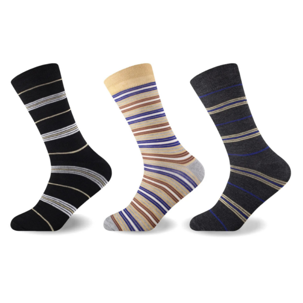 3 Pack Comfort Fit Stripe Socks - Multi
