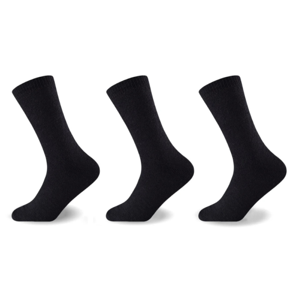 3 Pack Premium Winter Comfort Socks - Black