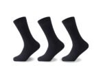 12 Pack Men’s Cotton Large Size Socks - Black