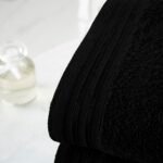 4 Piece Egyptian Cotton Bath Sheet Towel Set - Black
