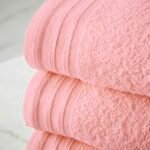 4 Piece Egyptian Cotton Bath Sheet Towel Set - Blush Pink